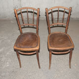 Series of 5 bistro chairs - early 20th century