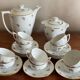 Lorioux Porcelain mocha service France small roses