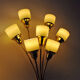 Vintage bouquet modern design brass wall lamp pair from the 1940s
