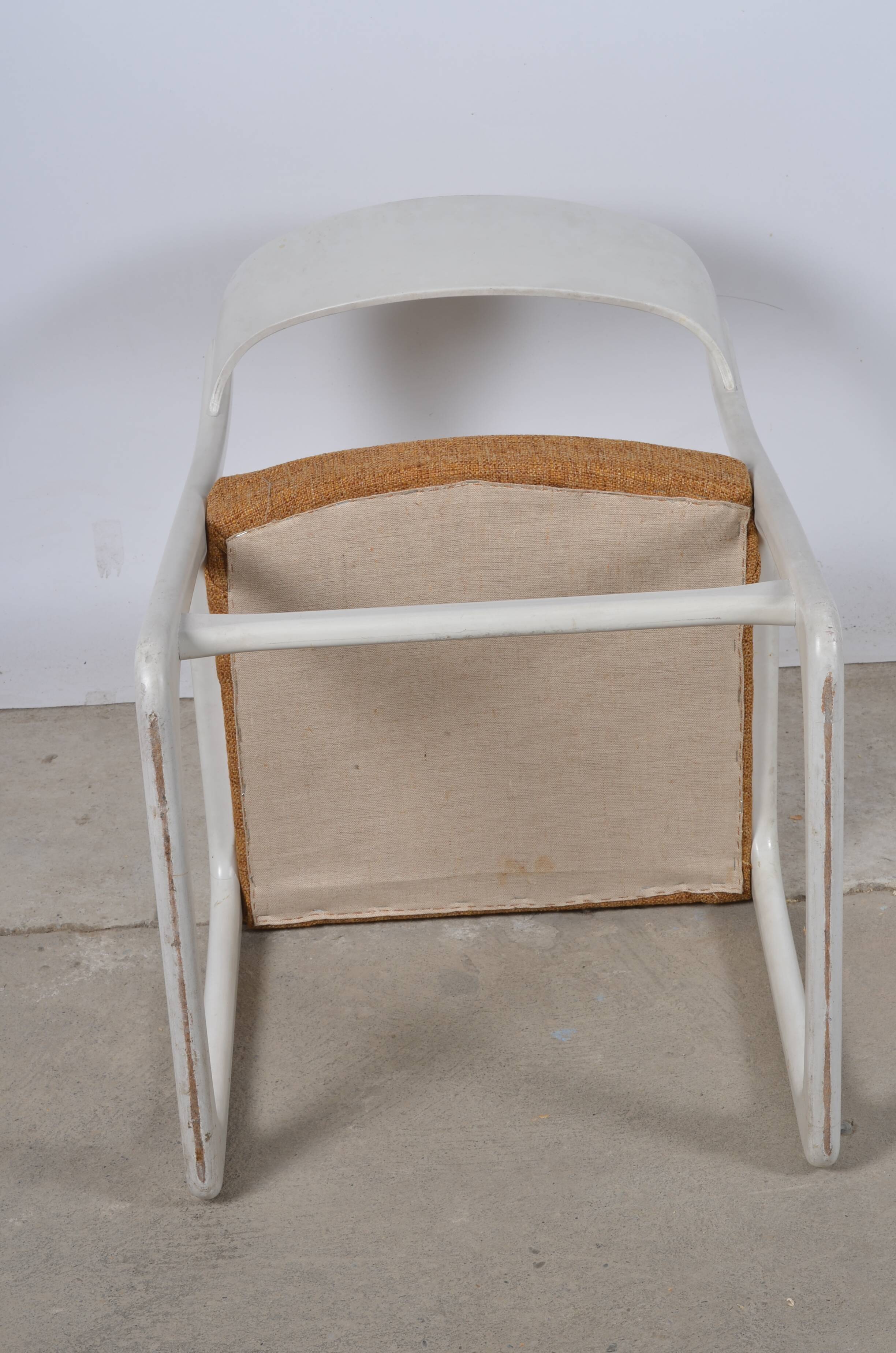 White Bauman sled chair