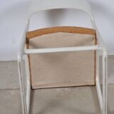 White Bauman sled chair