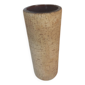 Large cylindrical cork vase