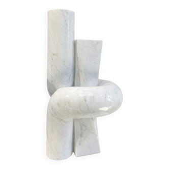 Contemporary white marble sculpture by Piet Van Loocke, Belgium