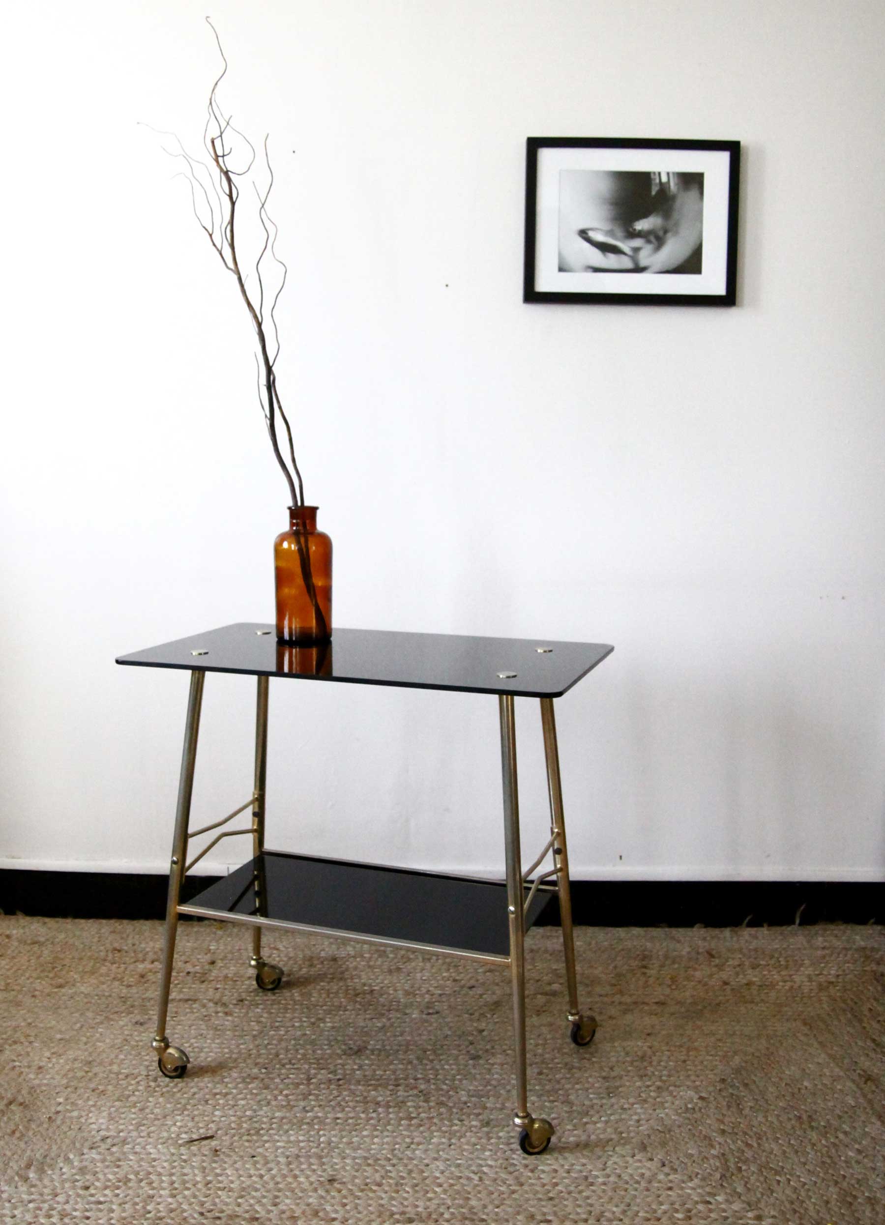 Vintage black and gold service