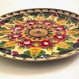 Vintage brass compartment plate