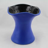 Vase en céramique bleu moderne Topeko Keramik West Germany