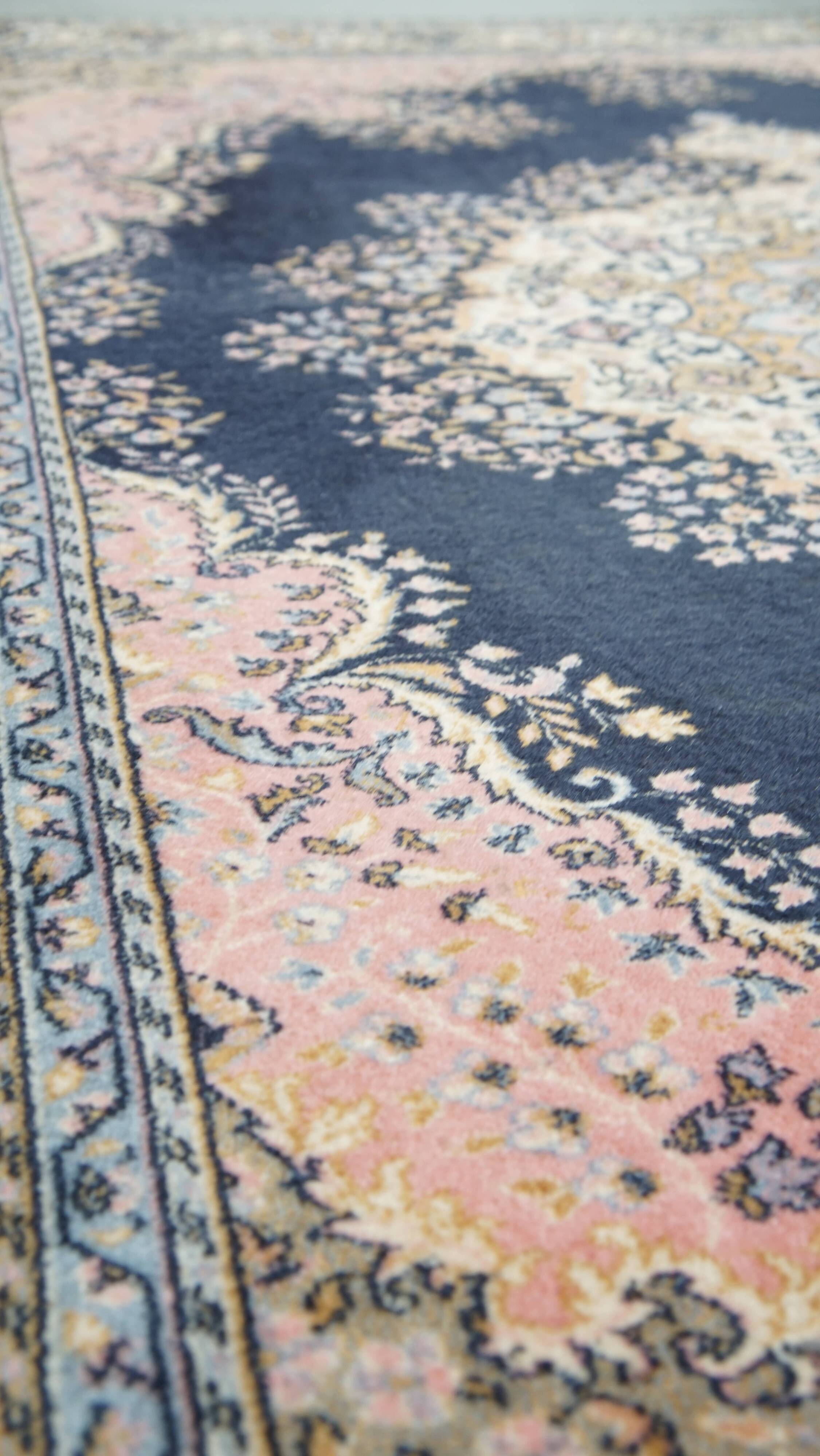 Rug in Pink and Dark Blue – 240x170 cm