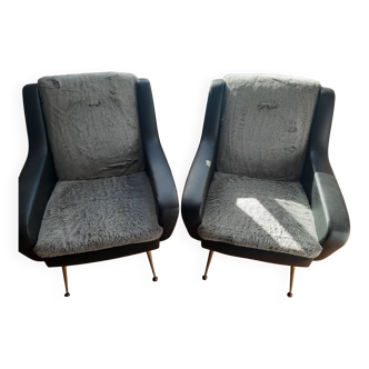 Paire de fauteuils Vintage