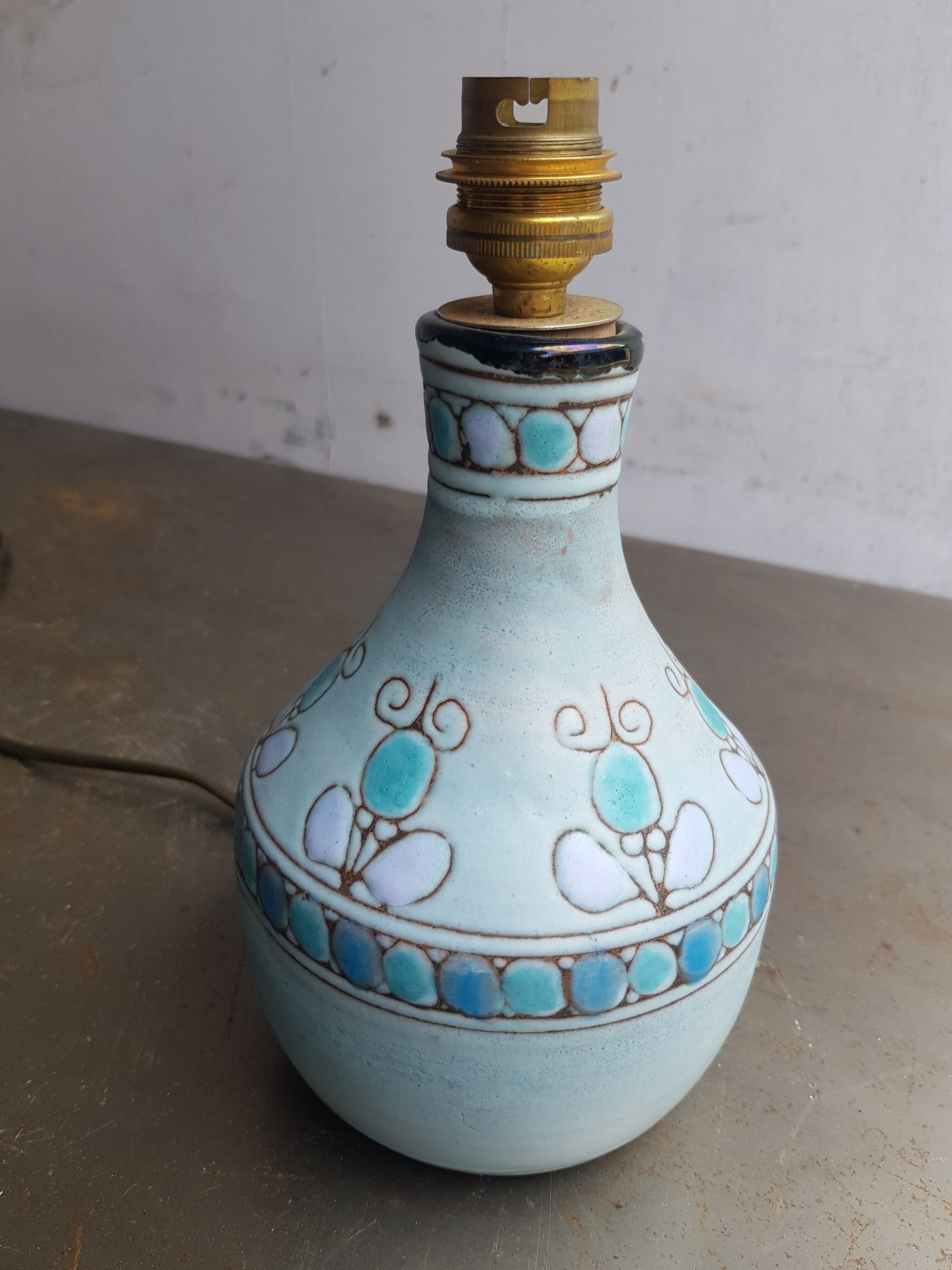Vintage ceramic lamp foot 1960s