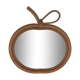 Vintage "apple" mirror in rattan