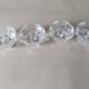 Set of 4 Art Deco style glass candle holders