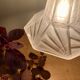 Vintage art deco frosted glass tulip pendant light