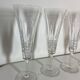 Series of 4 vintage crystal champagne flutes