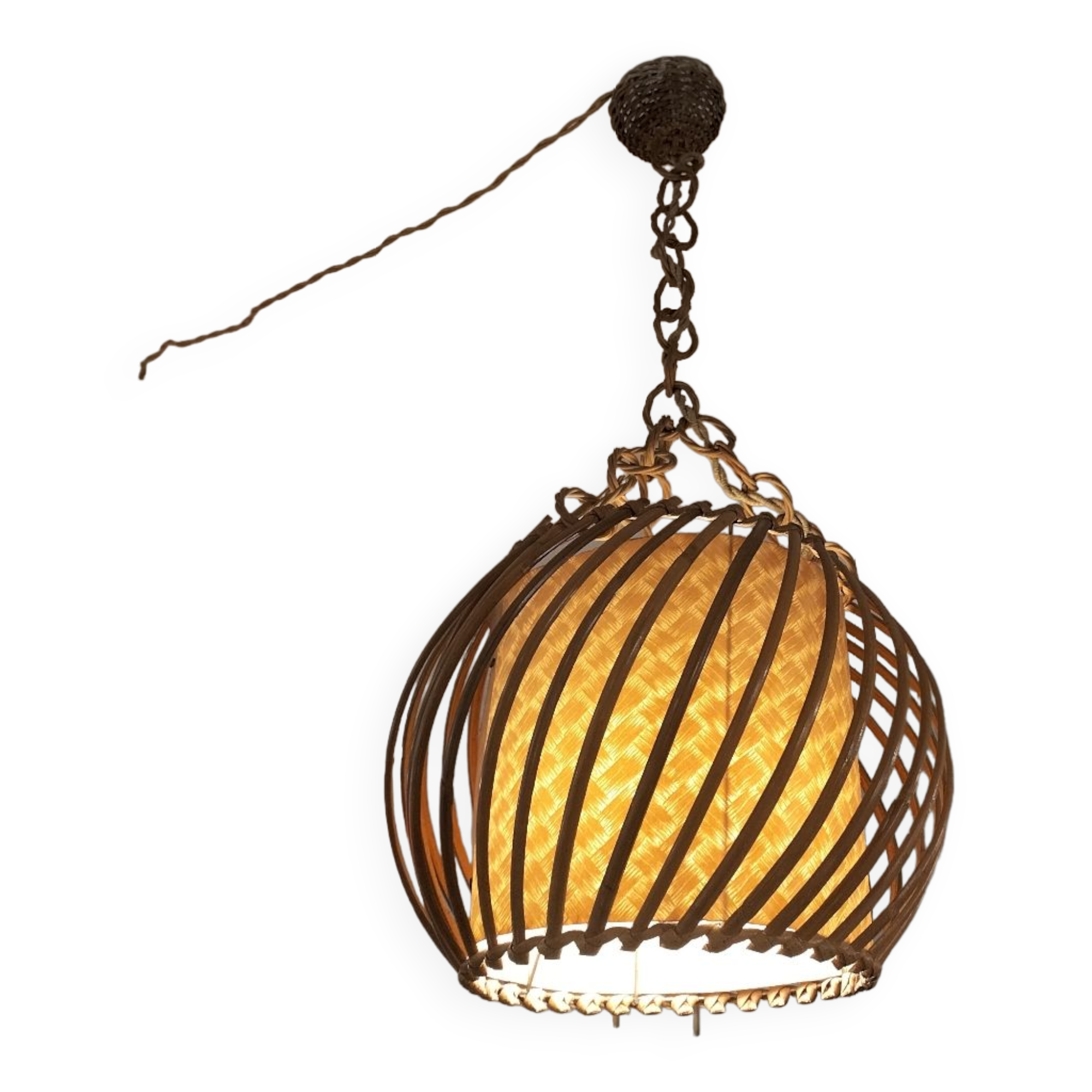 Rattan chandelier