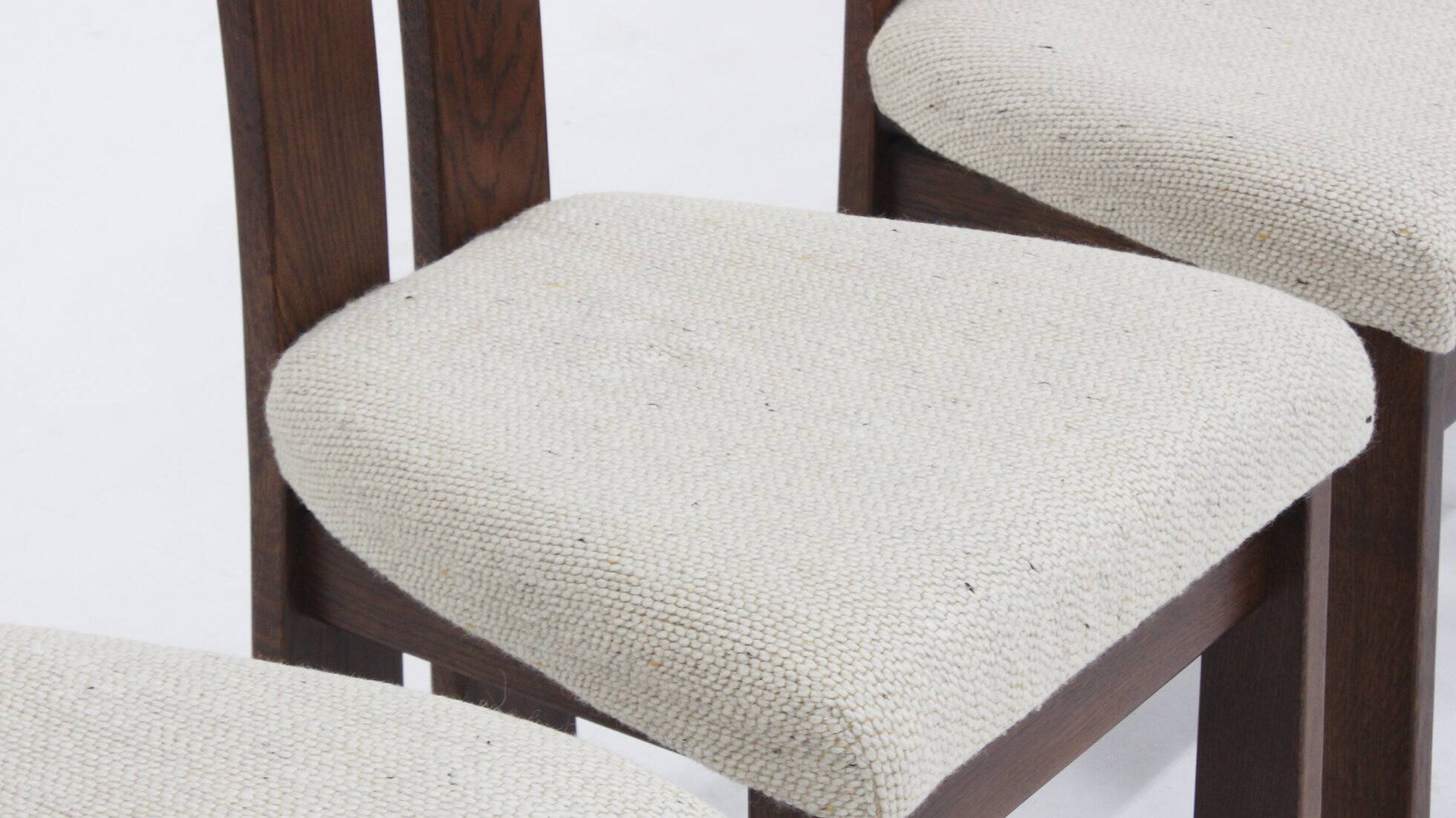 Vintage brutalist dining chairs, set of 6