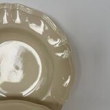 Ivory fluted deep plates Sarreguemines