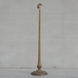 Art deco french wooden and metal gilt floor lamp