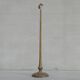 Art deco french wooden and metal gilt floor lamp