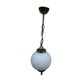 Italian brass and opaline hanging