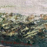 Oil on canvas landscape at Low Tide