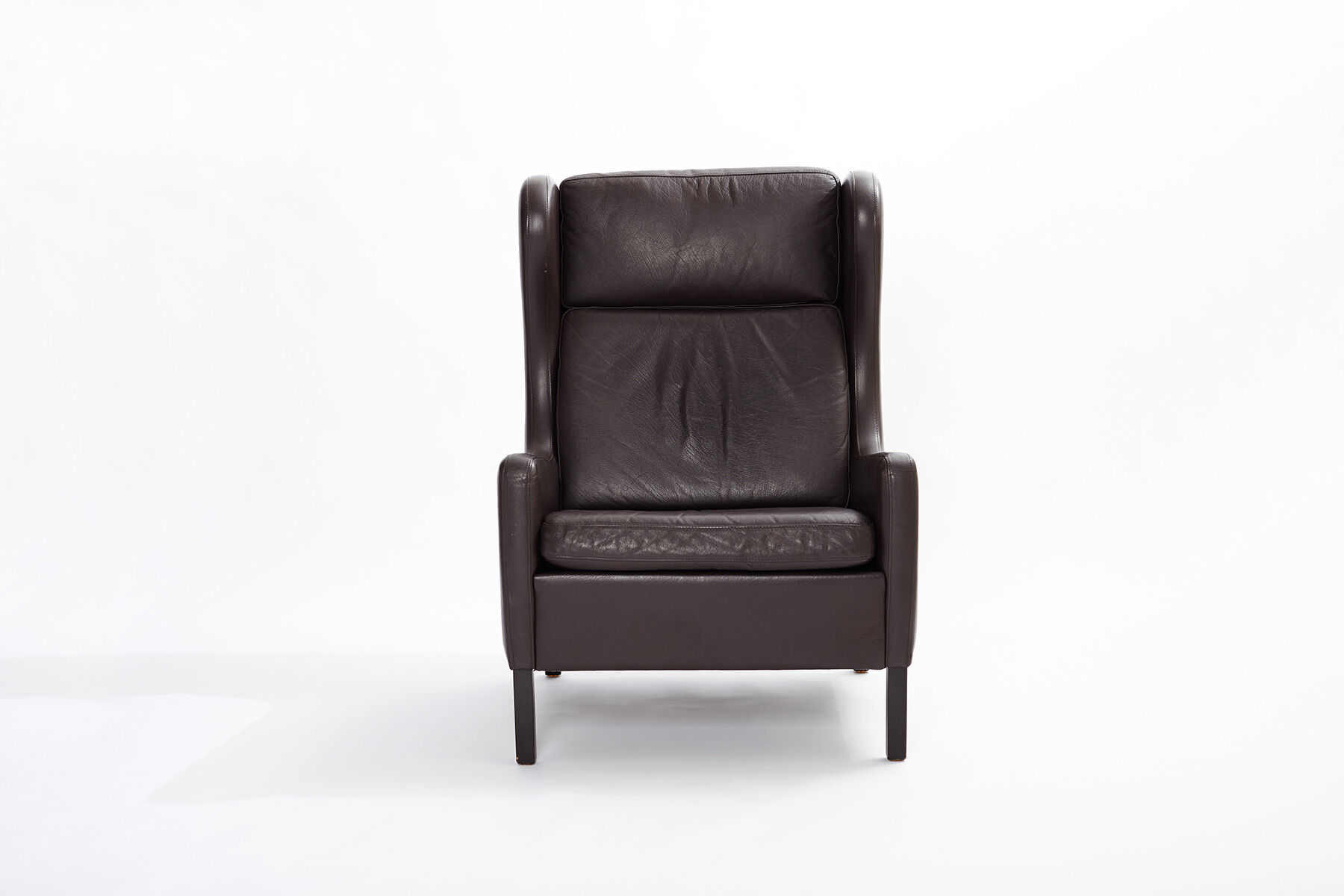 Mid-Century danish highback armchair with footrest