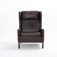 Mid-Century danish highback armchair with footrest