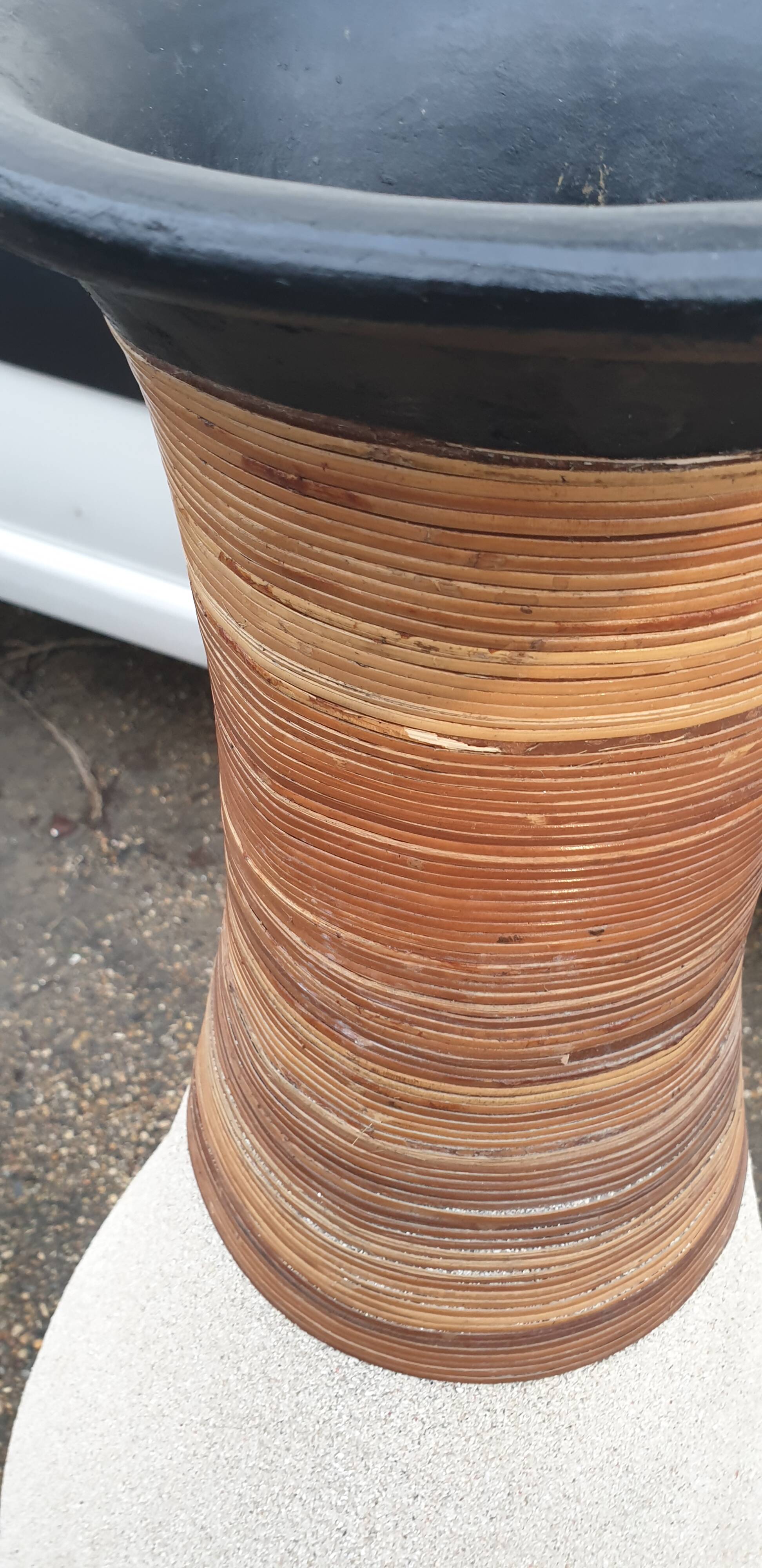 Ethnic terracotta vase seventies