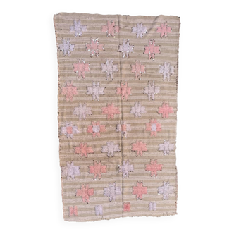 Handira beige moroccan rug