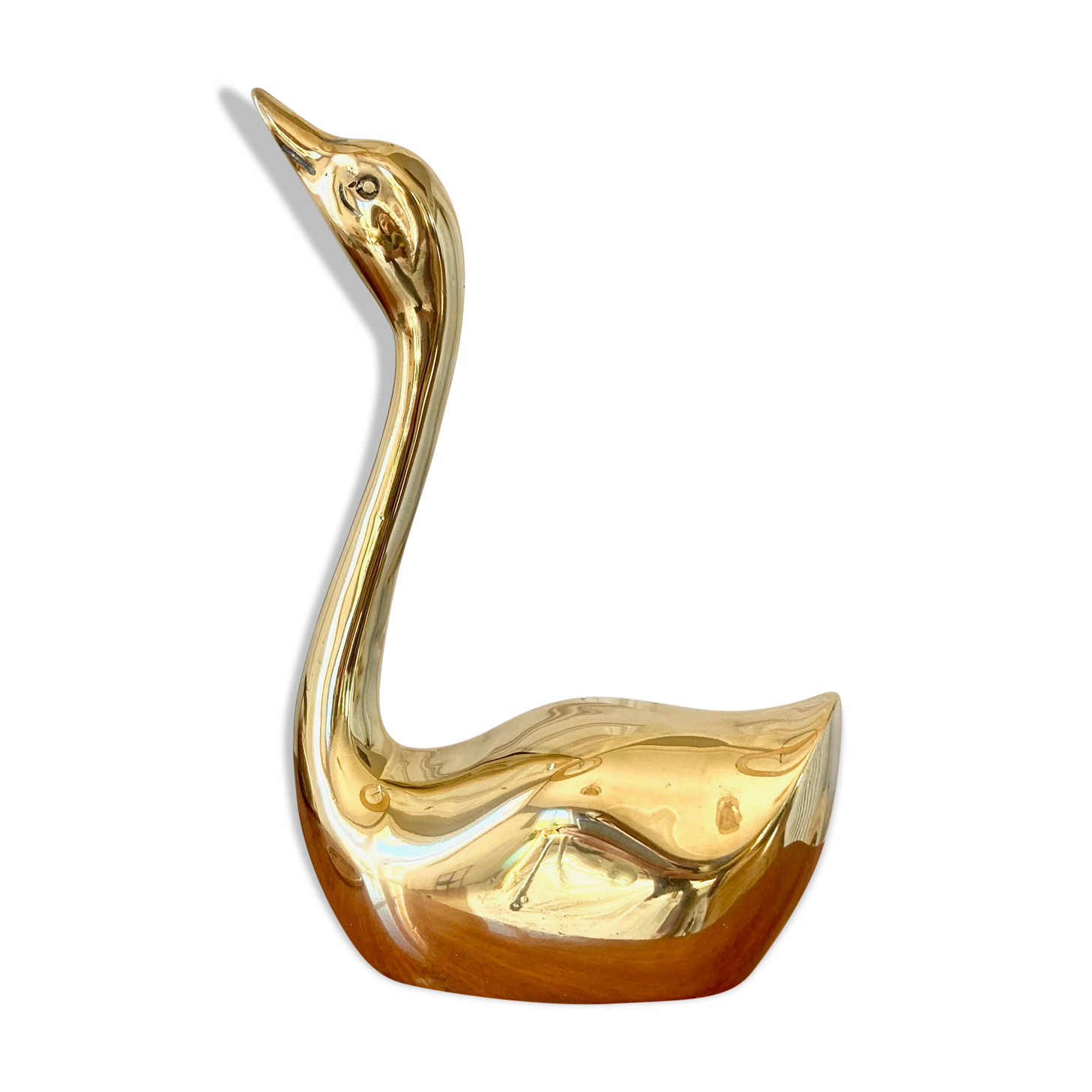 Brass swan 22 cm