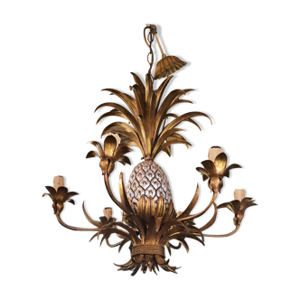 Pineapple Chandelier - Hans Kögl 1970 - Hollywood Regency
