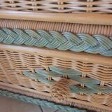 Commode osier/rotin/bois
