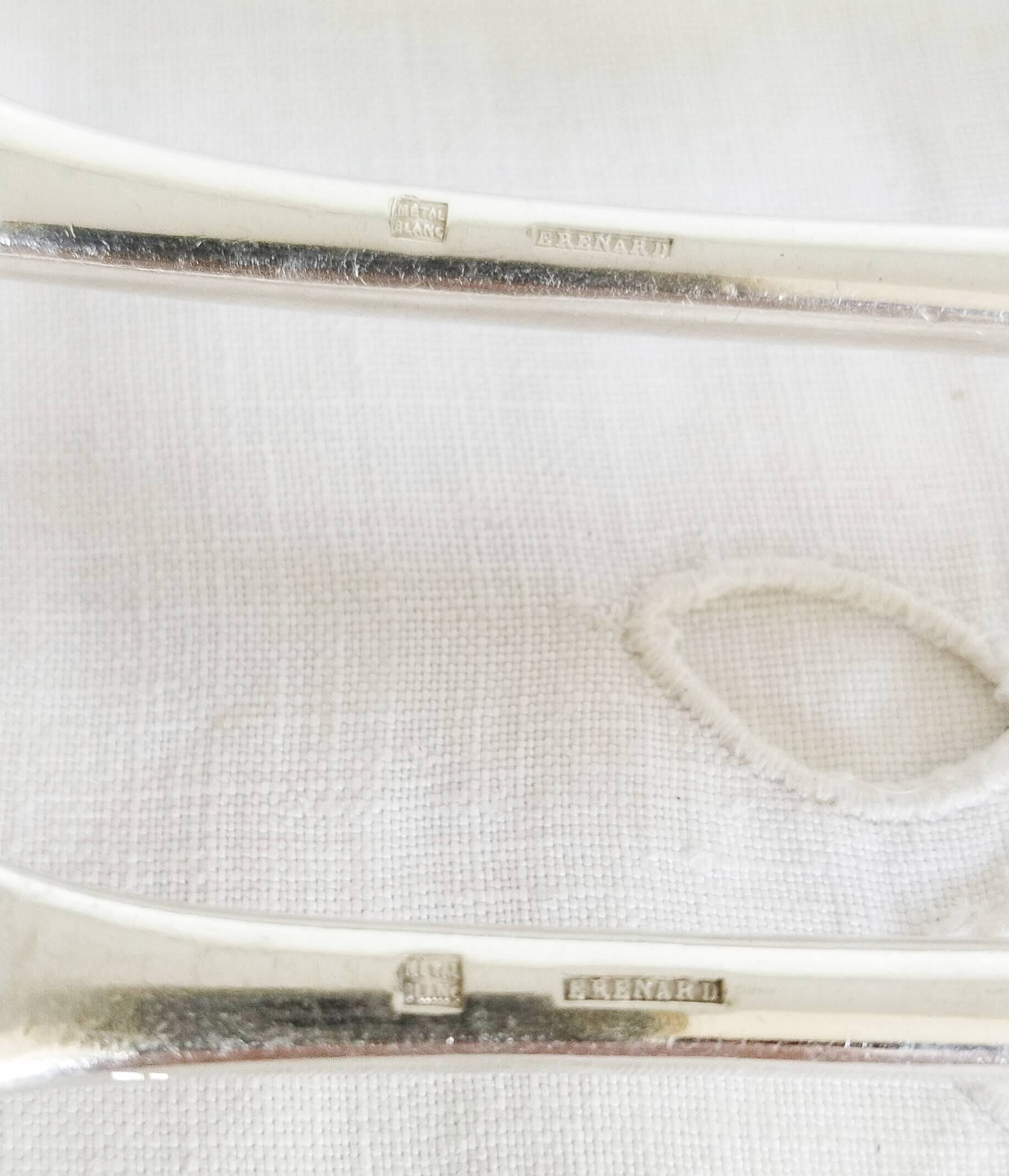 Silver cutlery set, 1 fork and 1 spoon, erenard