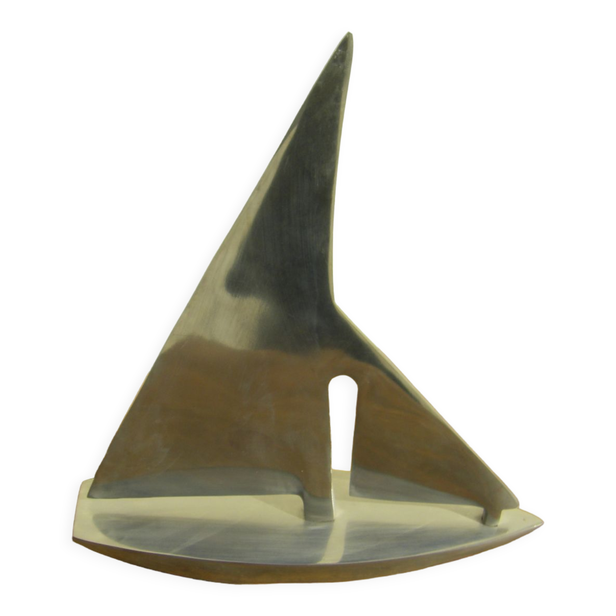 Sailboat brushed aluminum design