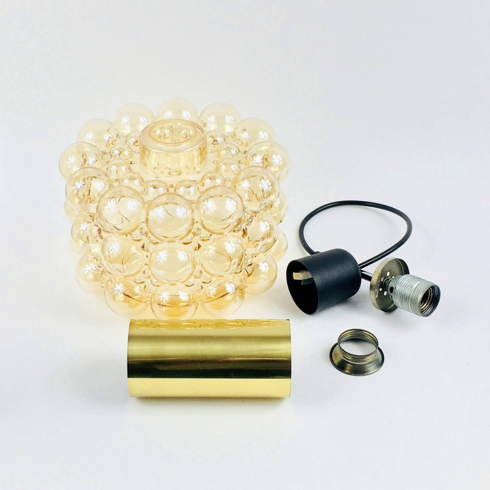 Mid-Century Space Age Bubble Glass Ceiling Light by H. Tynell for Limburg