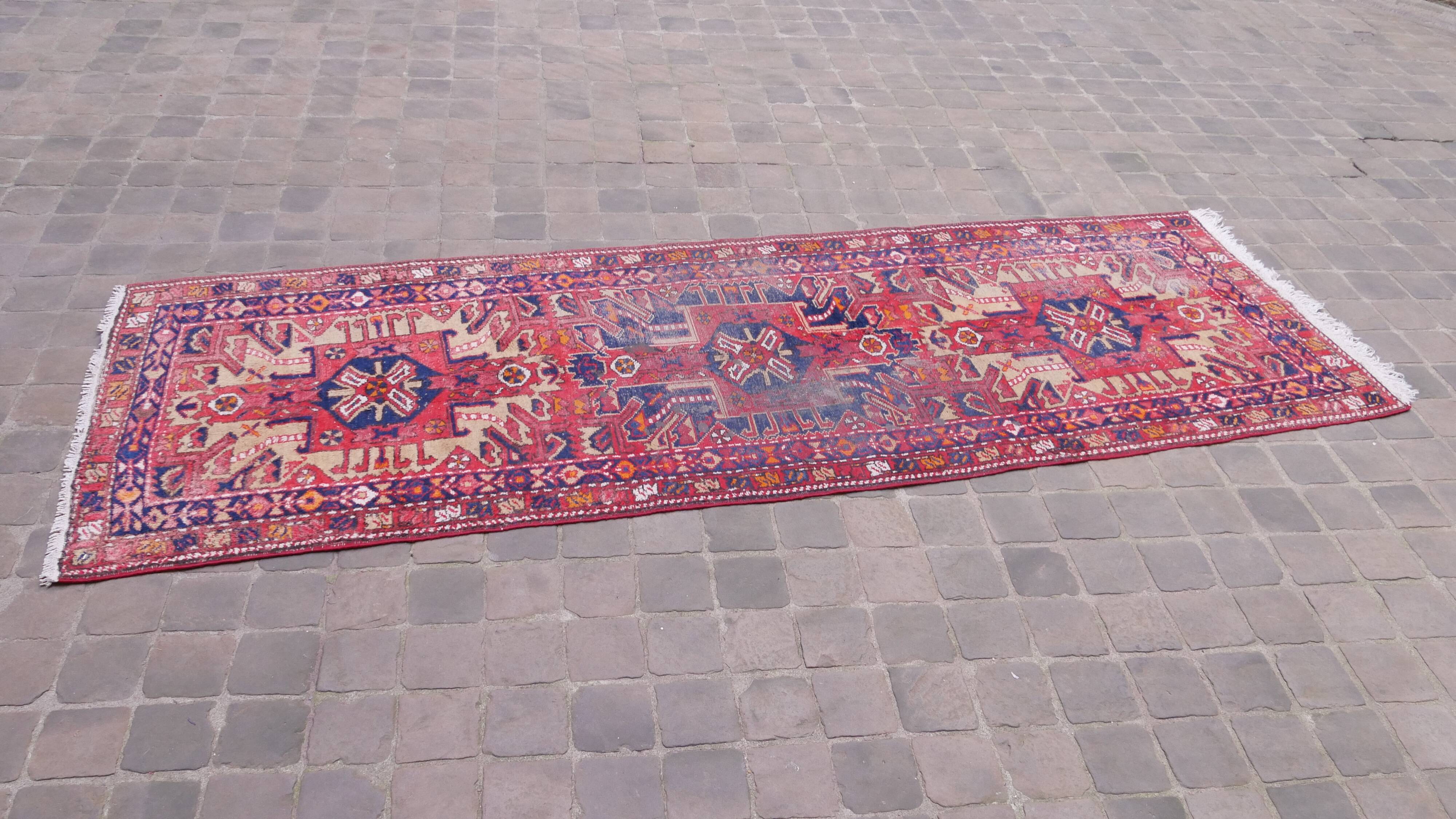 Handmade Oriental carpet of Persian corridor Hamadan