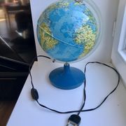 Globe terrestre lumineux années 70