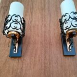 Paire d'appliques fer forgé vintage