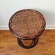 Tabouret/Sellette en rotin et cannage vintage - Années '60/'70