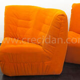 Orange sofa 70'
