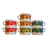 7 Arcopal lotus cups