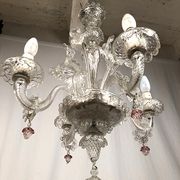 Murano glass chandelier with four light arms, late 19th century.