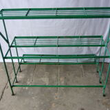 Porte plante ancien en métal riveté