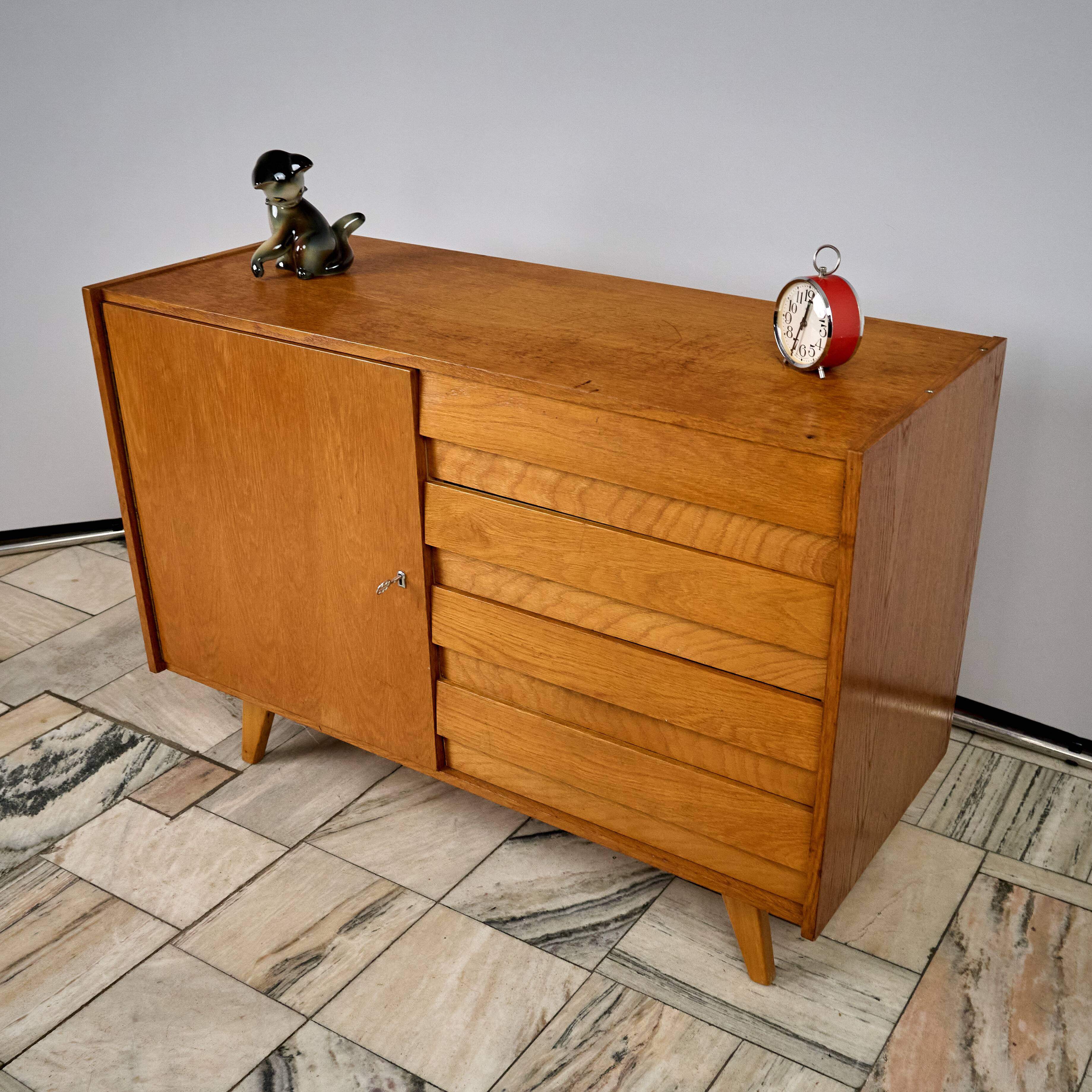 Vintage Oak Sideboard by Jiří Jiroutek, 1960s, Czechoslovakia