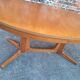 Large vintage extendable oval Baumann table, antique furniture for 6/12 covers.