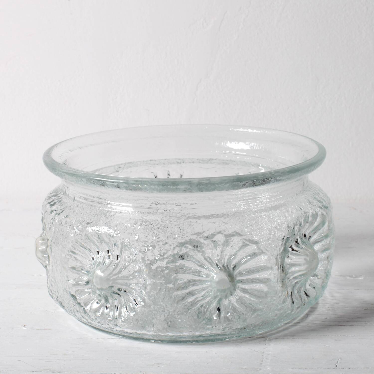 Pressed Glass Bowl: Kvety Flower Design by Pavel Panek / 1973