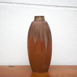 Vintage flamed stoneware vase, Denbac vase