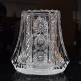 Vase,cut crystal glass,bohemia in the 1960's.