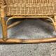 Rocking chair in rattan and bamboo rocker 1980
