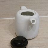 Black and white ceramic coffee maker