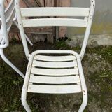 Duo of vintage metal Tolix chairs